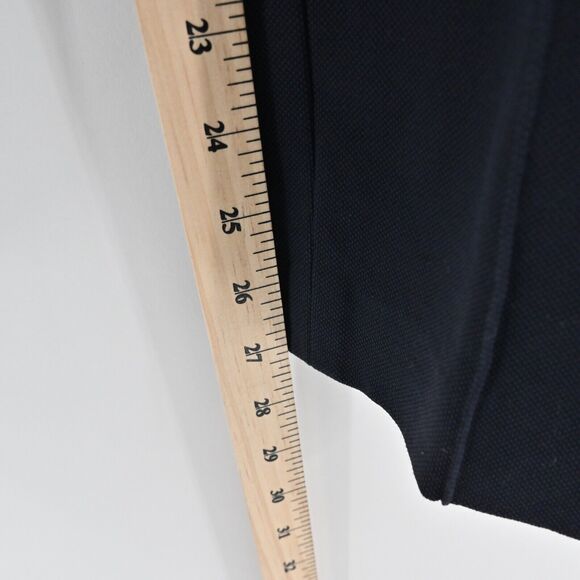 THEORY Pants Womens Size 6 Navy Blue Cotton Mid Rise Taper Pintuck Summer Pique - Picture 12 of 12